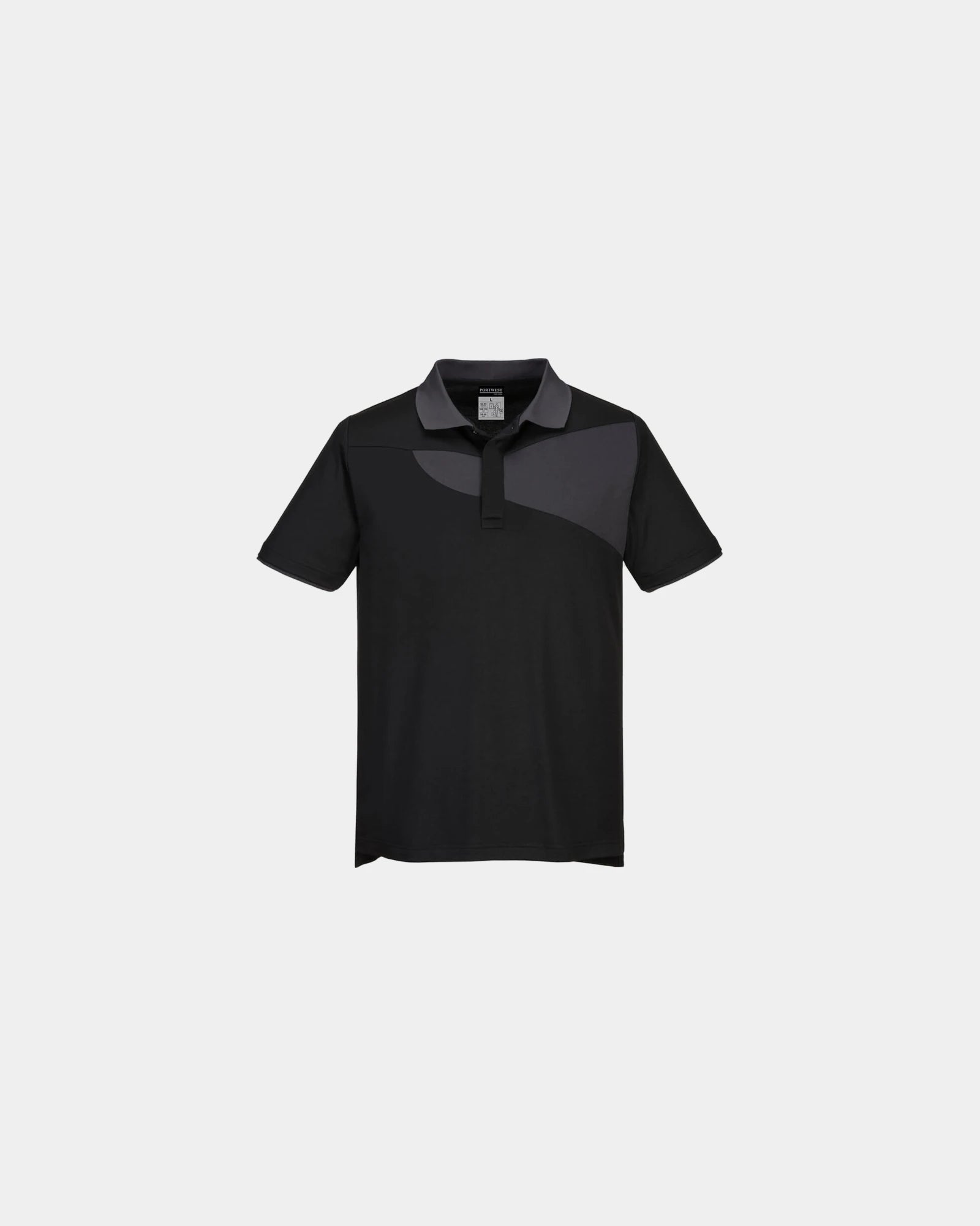 Polo poliestere-cotone pannelli a contrasto da personalizzare - Grigio
