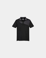 Polo poliestere-cotone pannelli a contrasto da personalizzare - Grigio