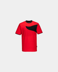 T-shirt polycotone pannelli a contrasto da personalizzare - Blu Scuro