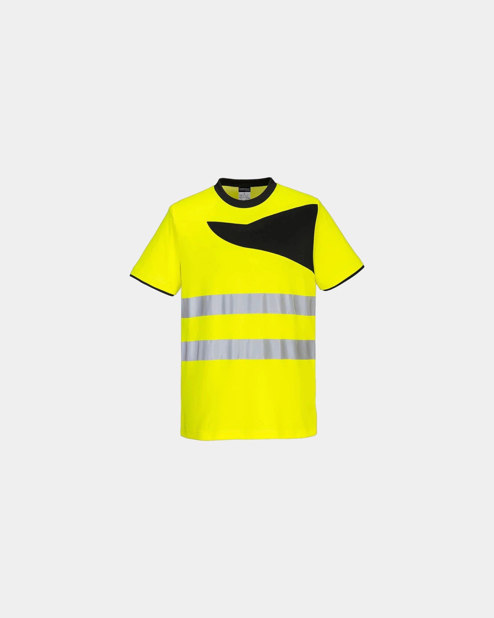 T-shirt alta visibilità maniche corte da personalizzare - Giallo-Nero