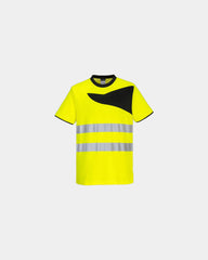 T-shirt alta visibilità maniche corte da personalizzare - Giallo-Nero