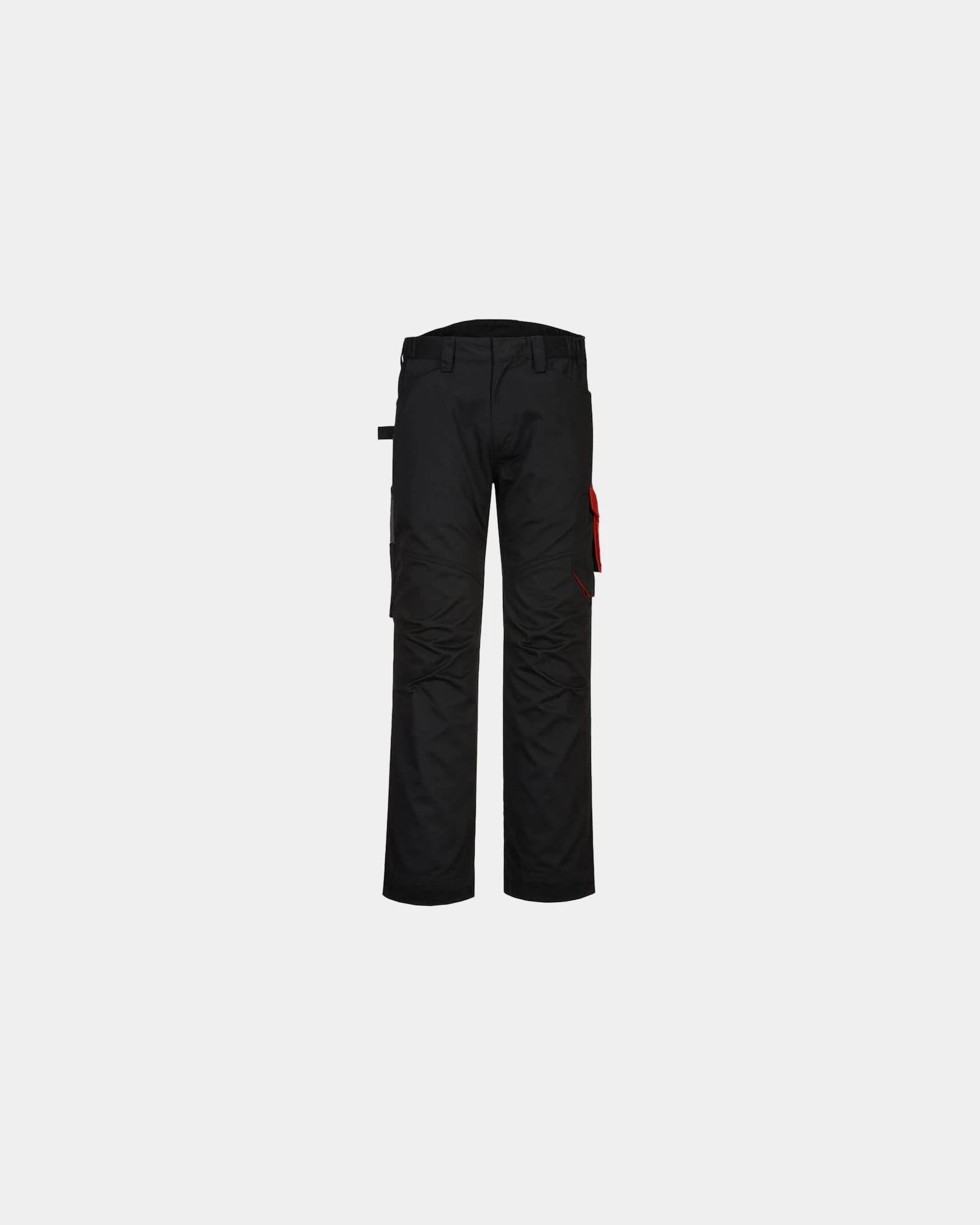 Pantalone da lavoro poliestere-cotone 245g da personalizzare - Nero-Rosso