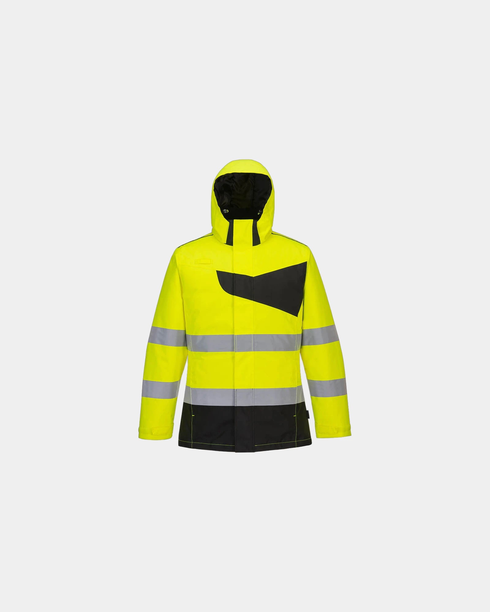 Parka invernale alta visibilità impermeabile da personalizzare - Giallo-Nero
