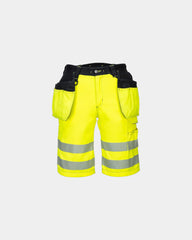 Bermuda alta visibilità bande riflettente PW3 da personalizzare - Giallo-Nero