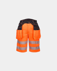 Bermuda alta visibilità bande riflettente PW3 da personalizzare - Arancione