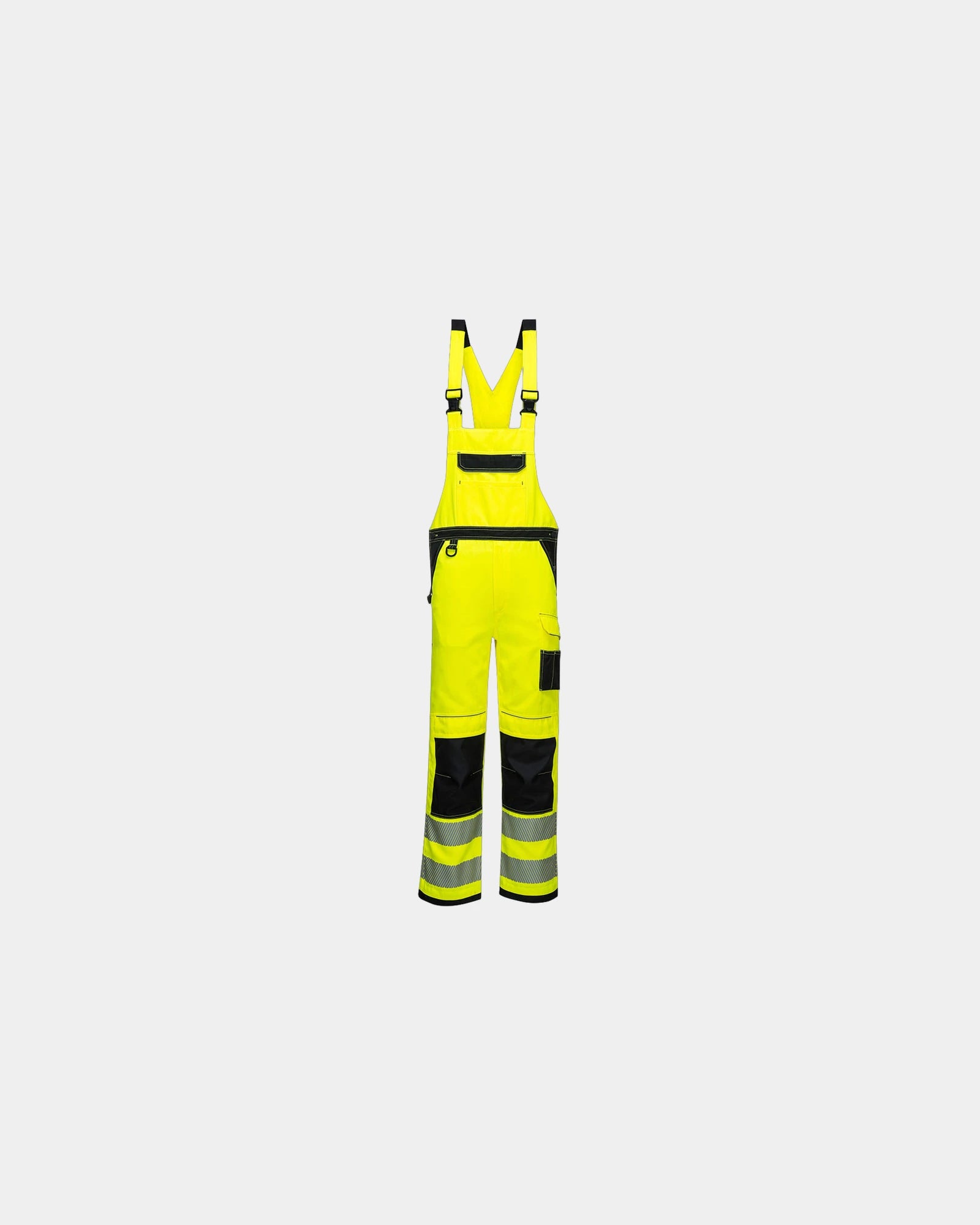Salopette alta visibilità con ginocchiere da personalizzare - Giallo-Nero