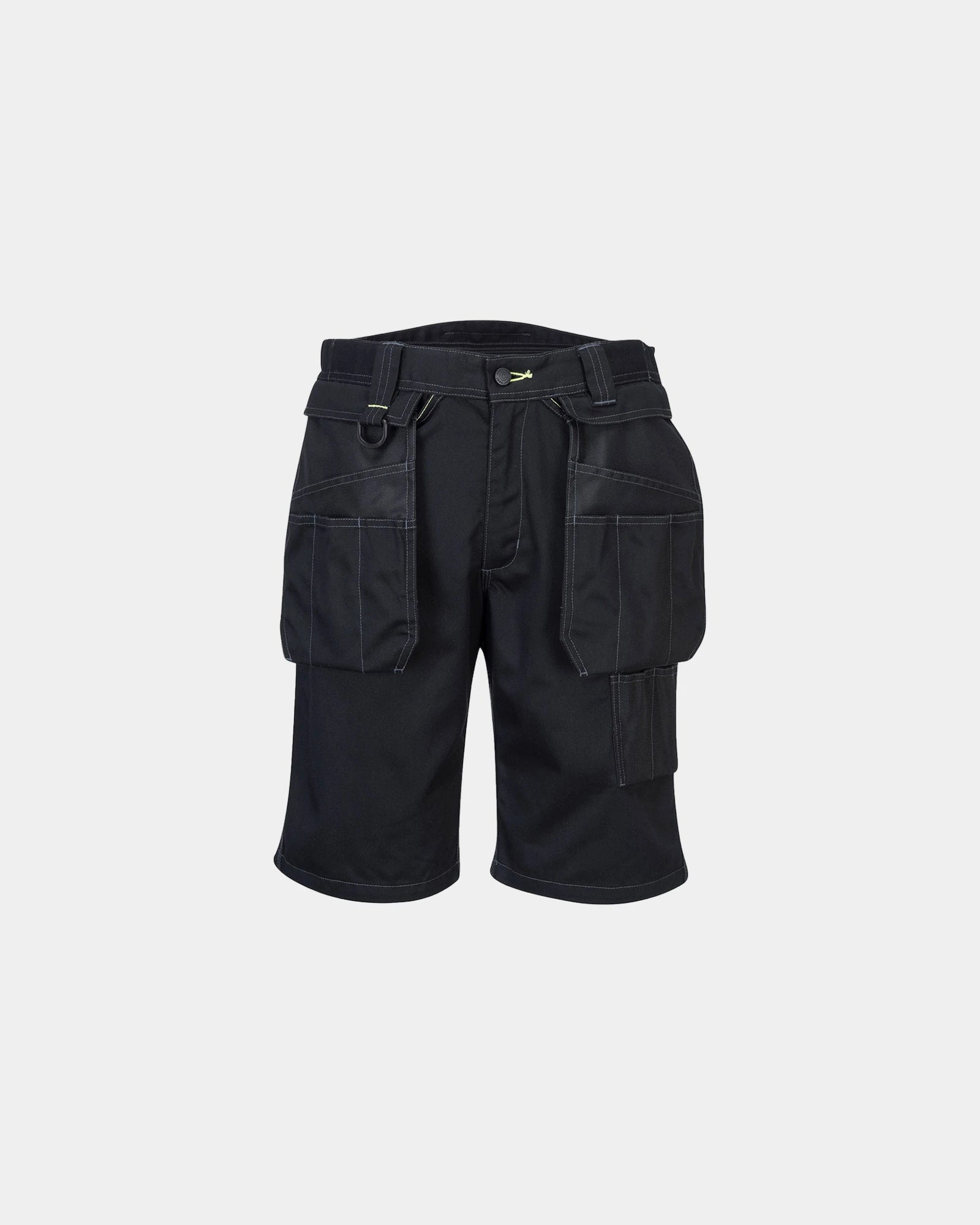 Bermuda da lavoro PW3 poliestere-cotone da personalizzare - Nero-Blu Cielo