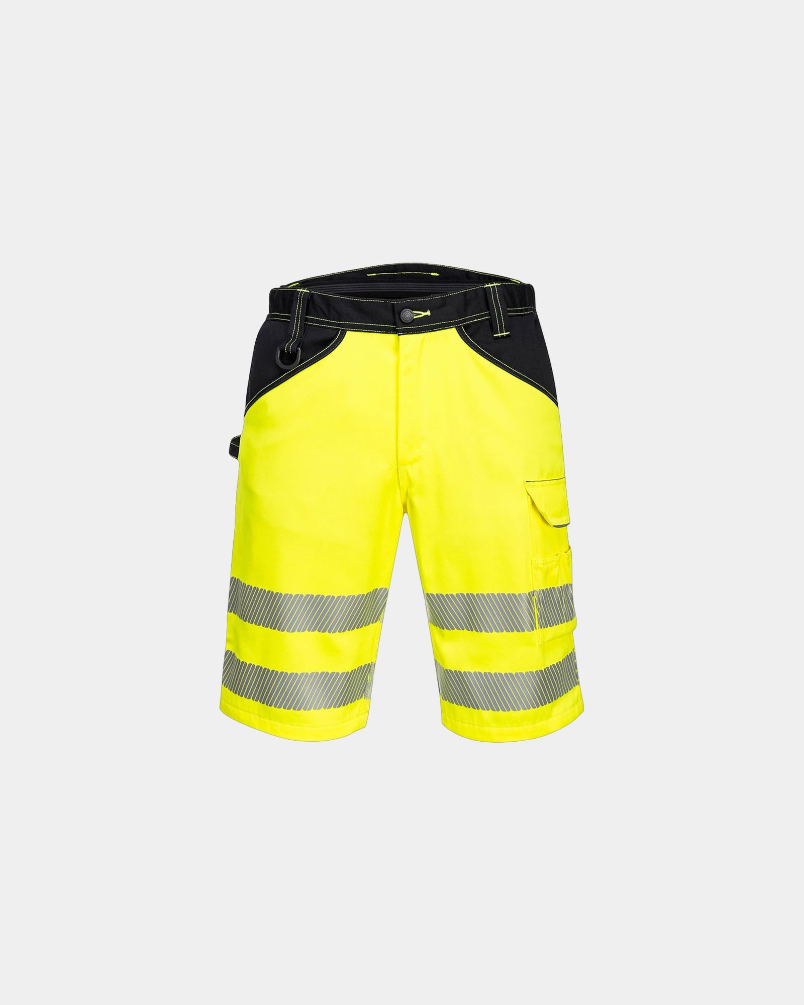 Bermuda alta visibilità bande riflettente PW3 da personalizzare - Giallo-Nero