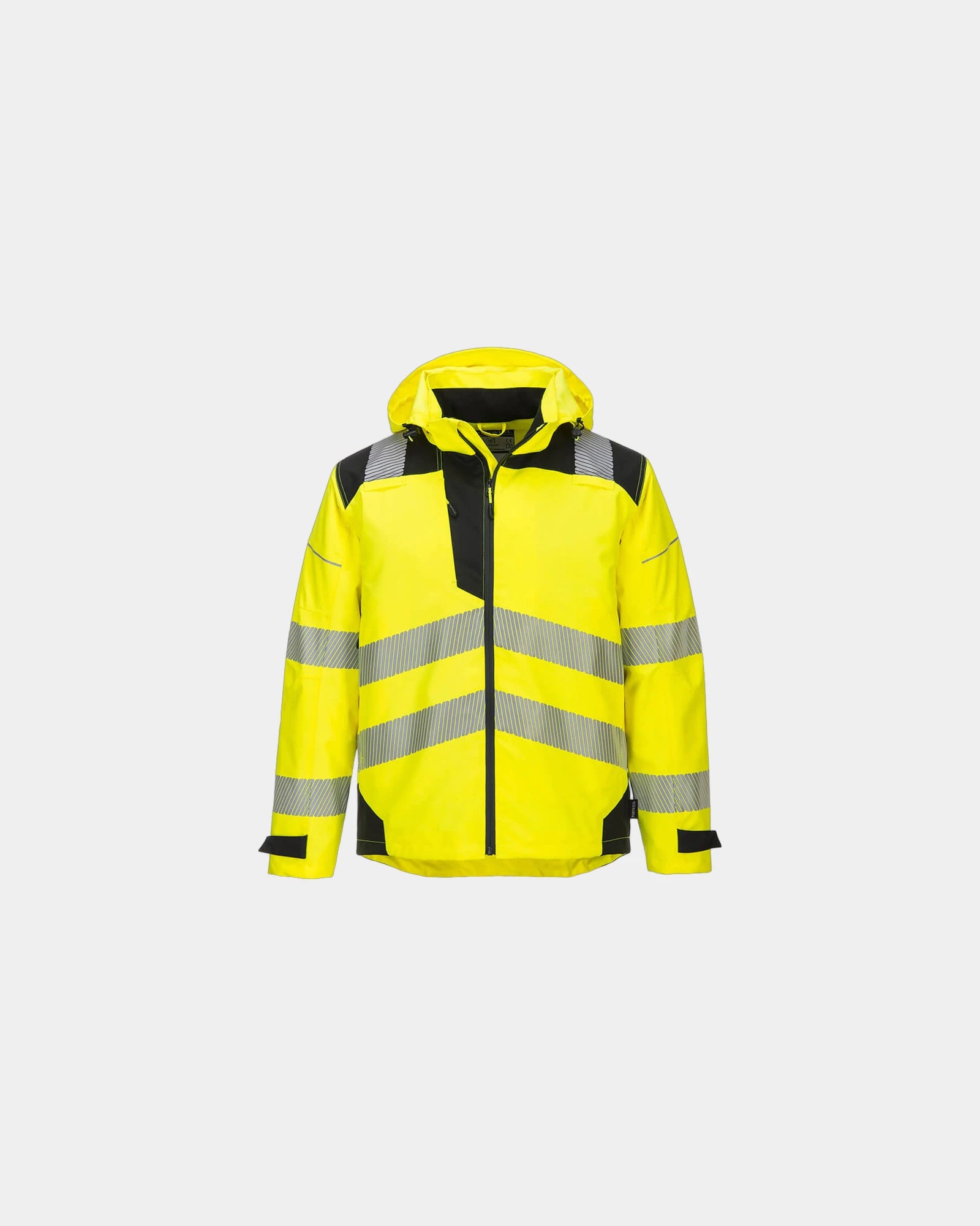 Giacca impermeabile alta visibilità PW3 da personalizzare - Giallo-Nero