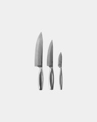Set 3 coltelli cucina acciaio Monaco+ da personalizzare - Acciaio