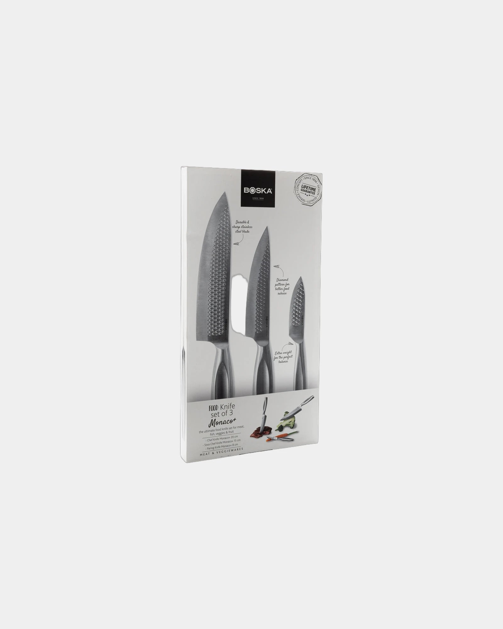 Set 3 coltelli cucina acciaio Monaco+ da personalizzare - 2
