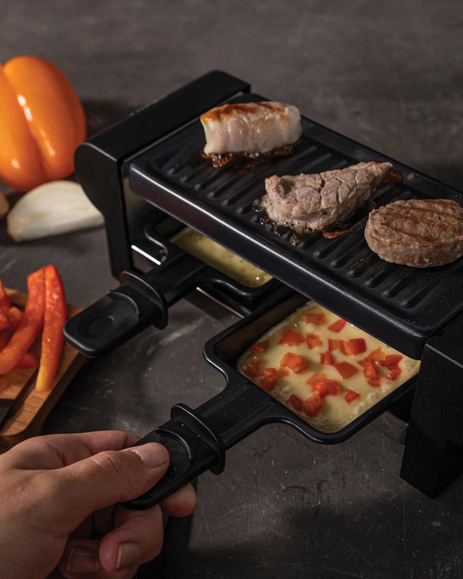 Mini apparecchio per fondere formaggio 220V da personalizzare - 9