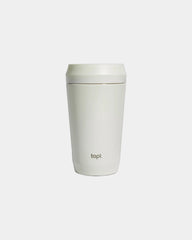 Mug acciaio riciclato 354ml coperchio 360 da personalizzare - Bianco
