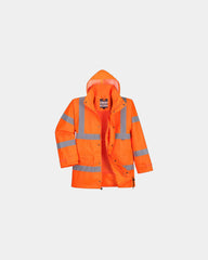 Parka alta visibilità impermeabile da personalizzare - Arancione