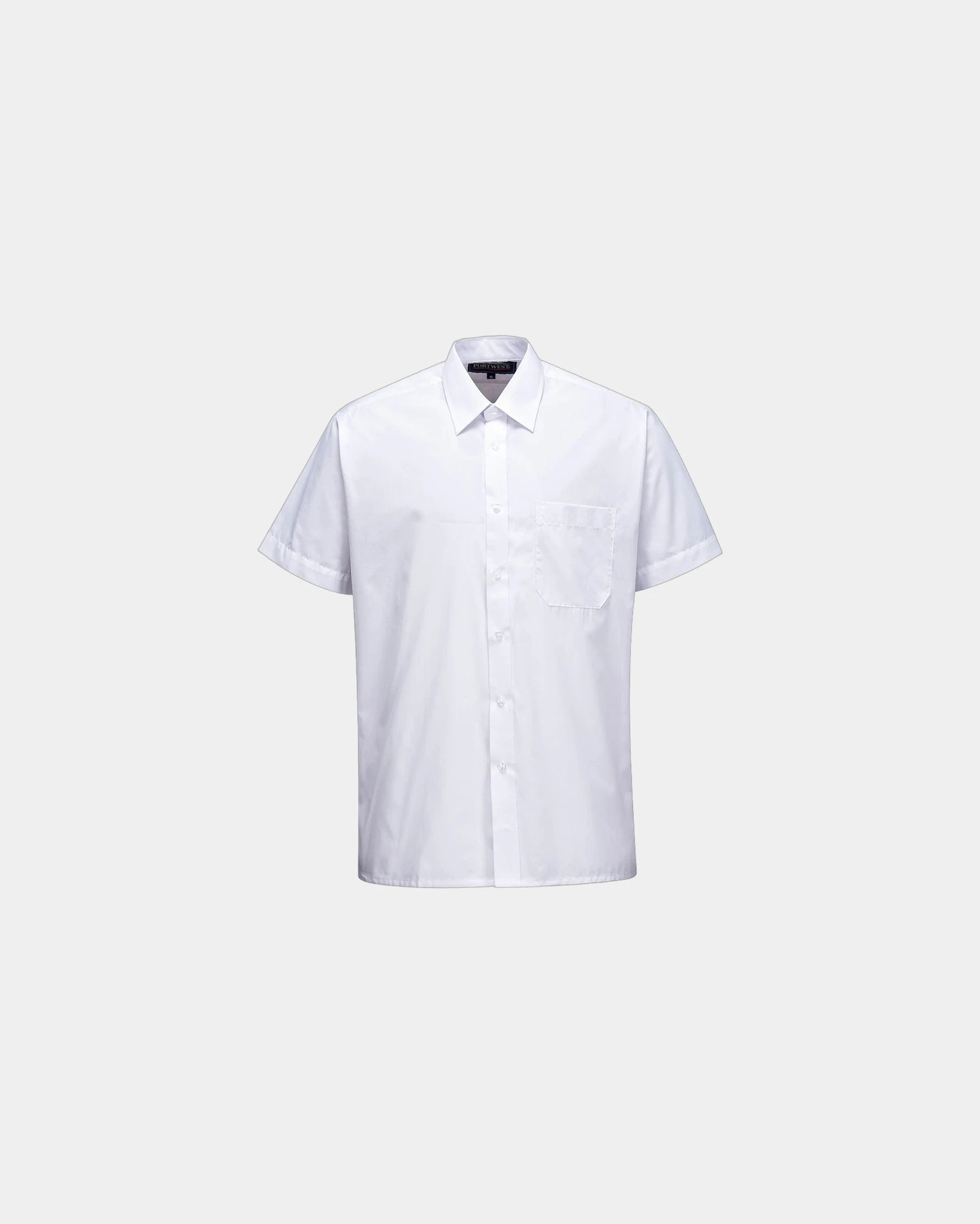 Camicia manica corta poliestere e cotone da personalizzare - Bianco