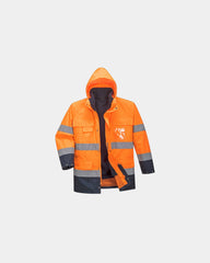 Parka alta visibilità 3 in 1 poliestere da personalizzare - Arancione