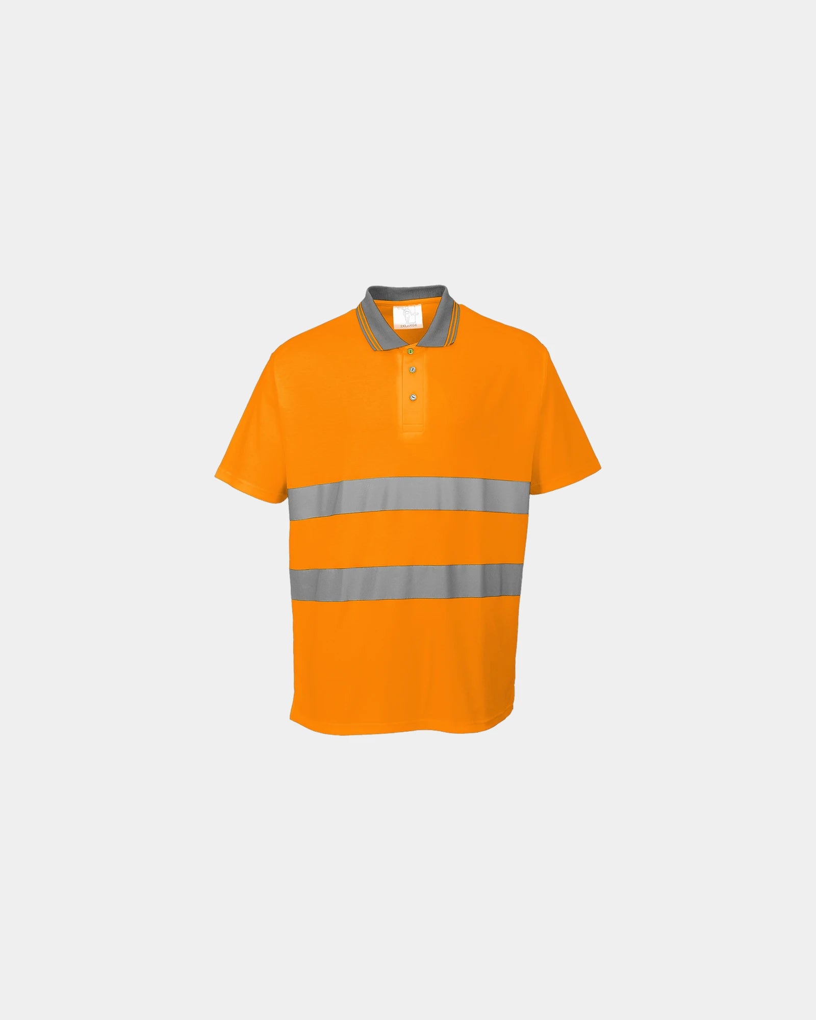 Polo traspirante alta visibilità cotone da personalizzare - Arancione