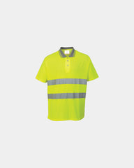 Polo traspirante alta visibilità cotone da personalizzare - Giallo