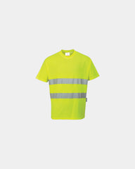 T-shirt alta visibilità bande riflettenti da personalizzare - Giallo