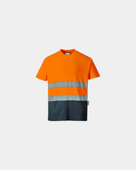 T-shirt bicolore cotone poliestere 175g da personalizzare - Arancione