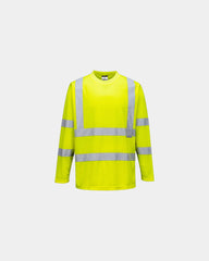 T-shirt alta visibilità maniche lunghe da personalizzare - Giallo