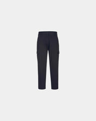 Pantalone chino elasticizzato slim donna da personalizzare - Nero-Blu Cielo