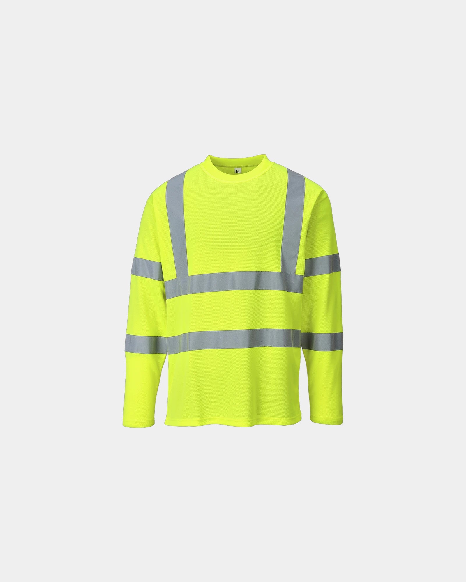 T-shirt Hi-Vis maniche lunghe cotone da personalizzare - Giallo