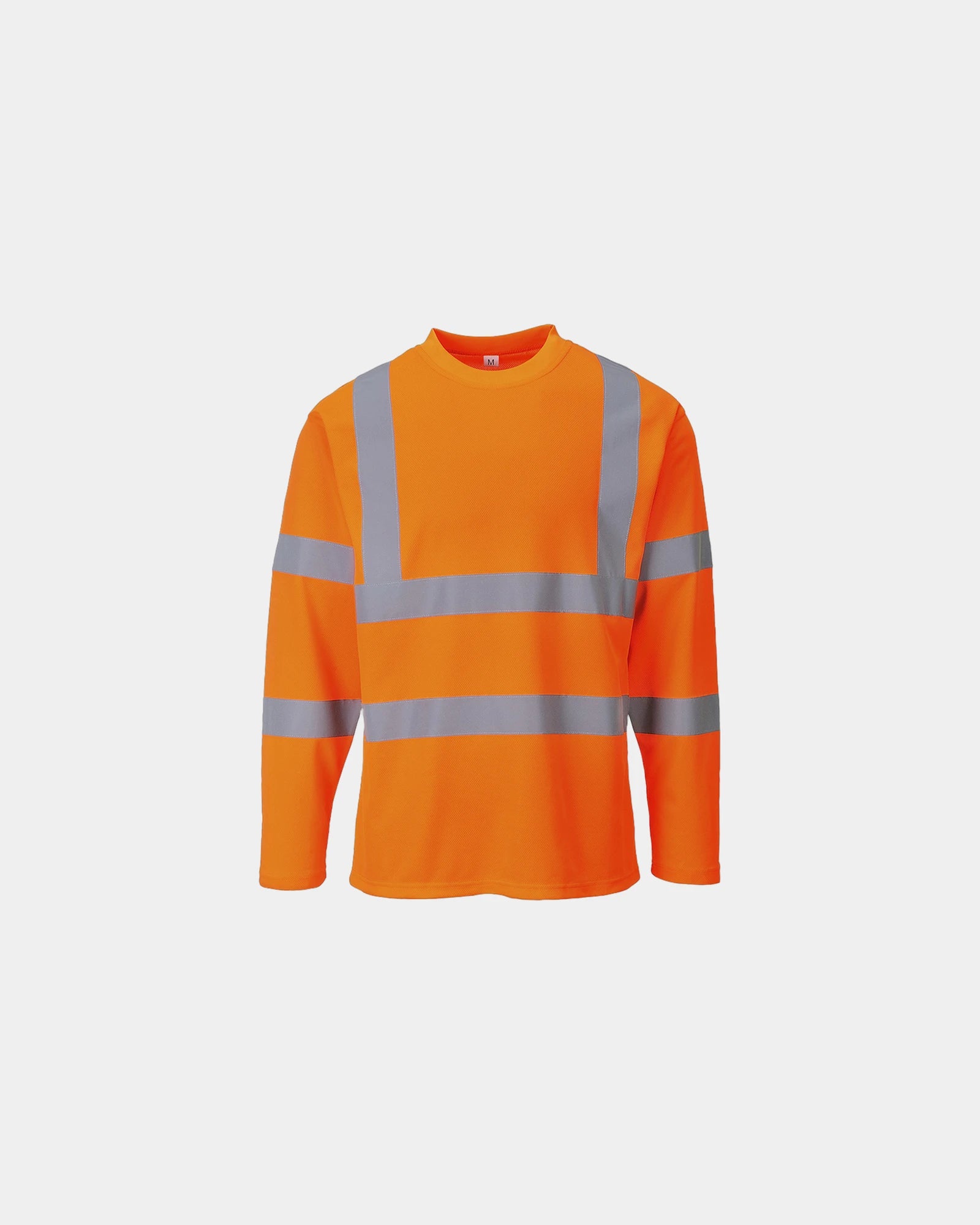 T-shirt Hi-Vis maniche lunghe cotone da personalizzare - Arancione