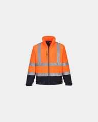 Softshell bicolore alta visibilità da personalizzare - Arancione
