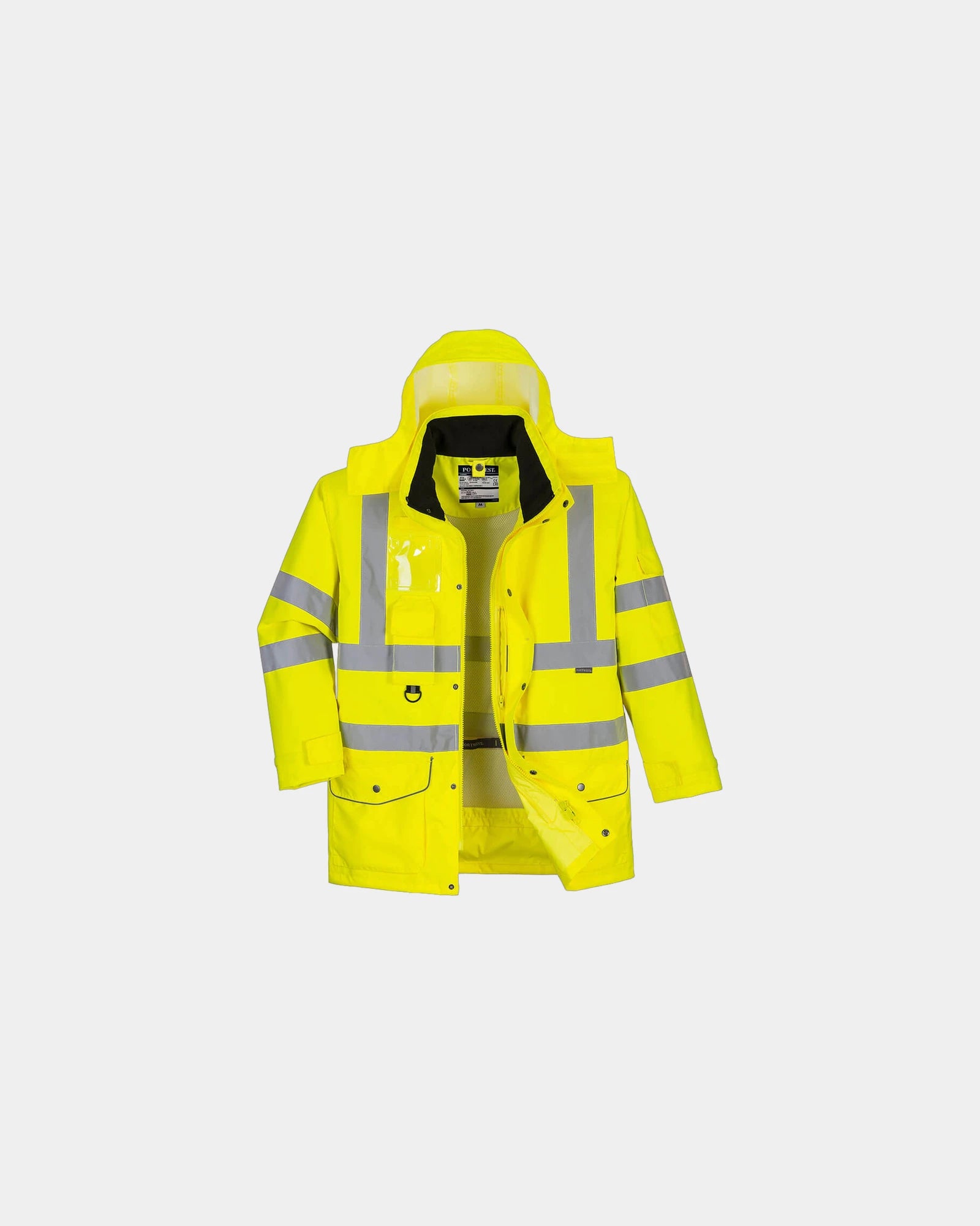 Parka alta visibilità impermeabile poliestere 300D da personalizzare - Giallo