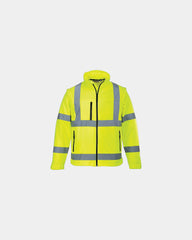 Giacca softshell alta visibilità staccabile da personalizzare - Giallo
