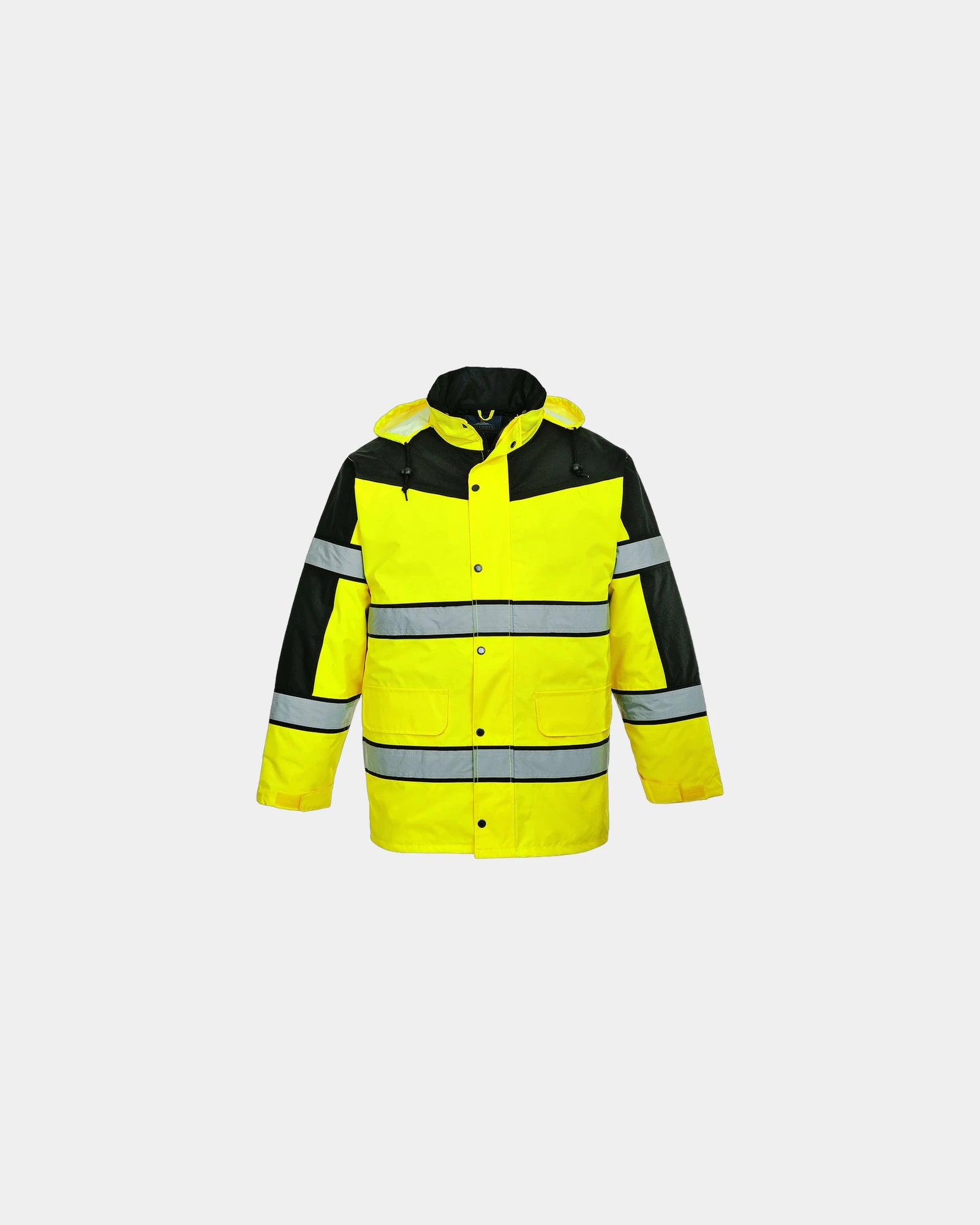 Parka bicolore alta visibilità da personalizzare - Giallo