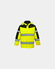 Parka bicolore alta visibilità da personalizzare - Giallo
