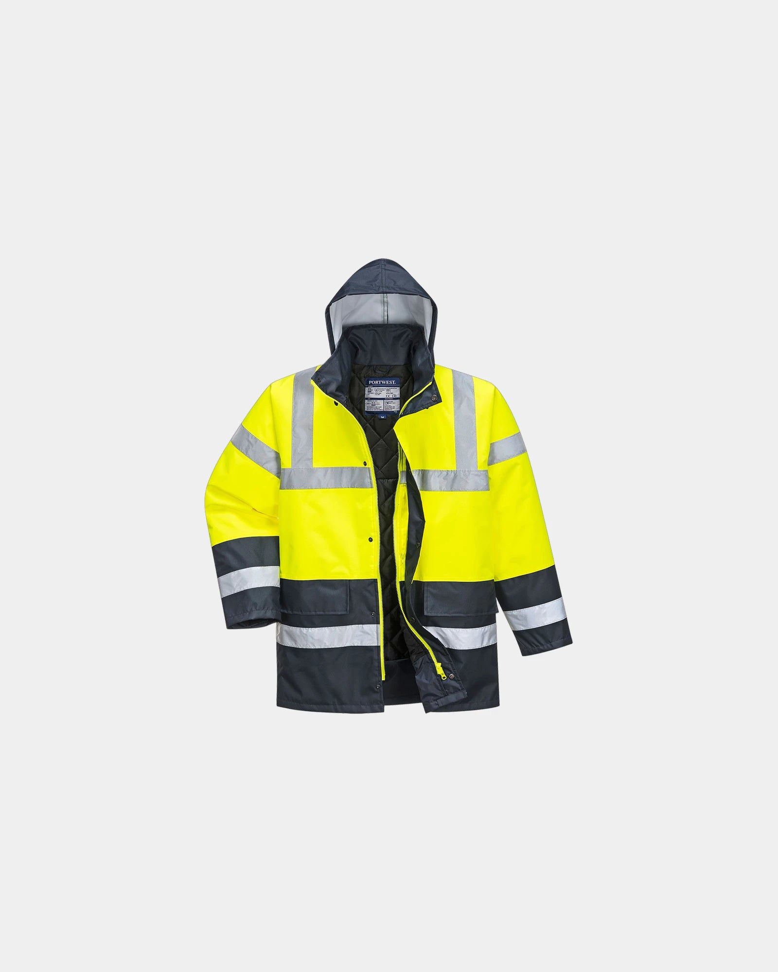 Parka bicolore impermeabile alta visibilità da personalizzare - Giallo