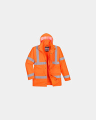 Parka alta visibilità 3-in-1 impermeabile da personalizzare - Arancione