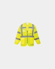 Gilet executive porta-badge multitasche da personalizzare - Giallo