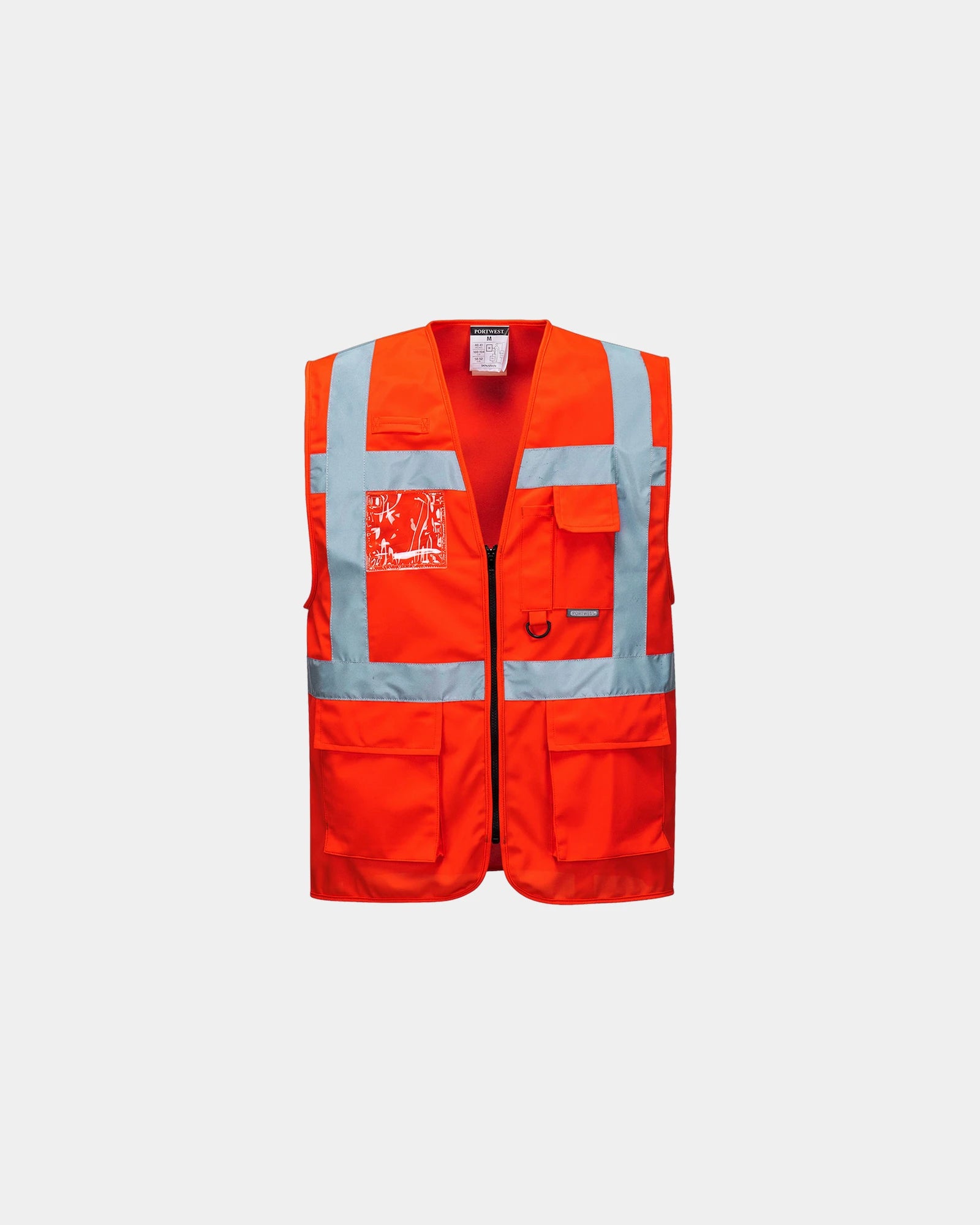 Gilet alta visibilità porta-badge da personalizzare - Rosso