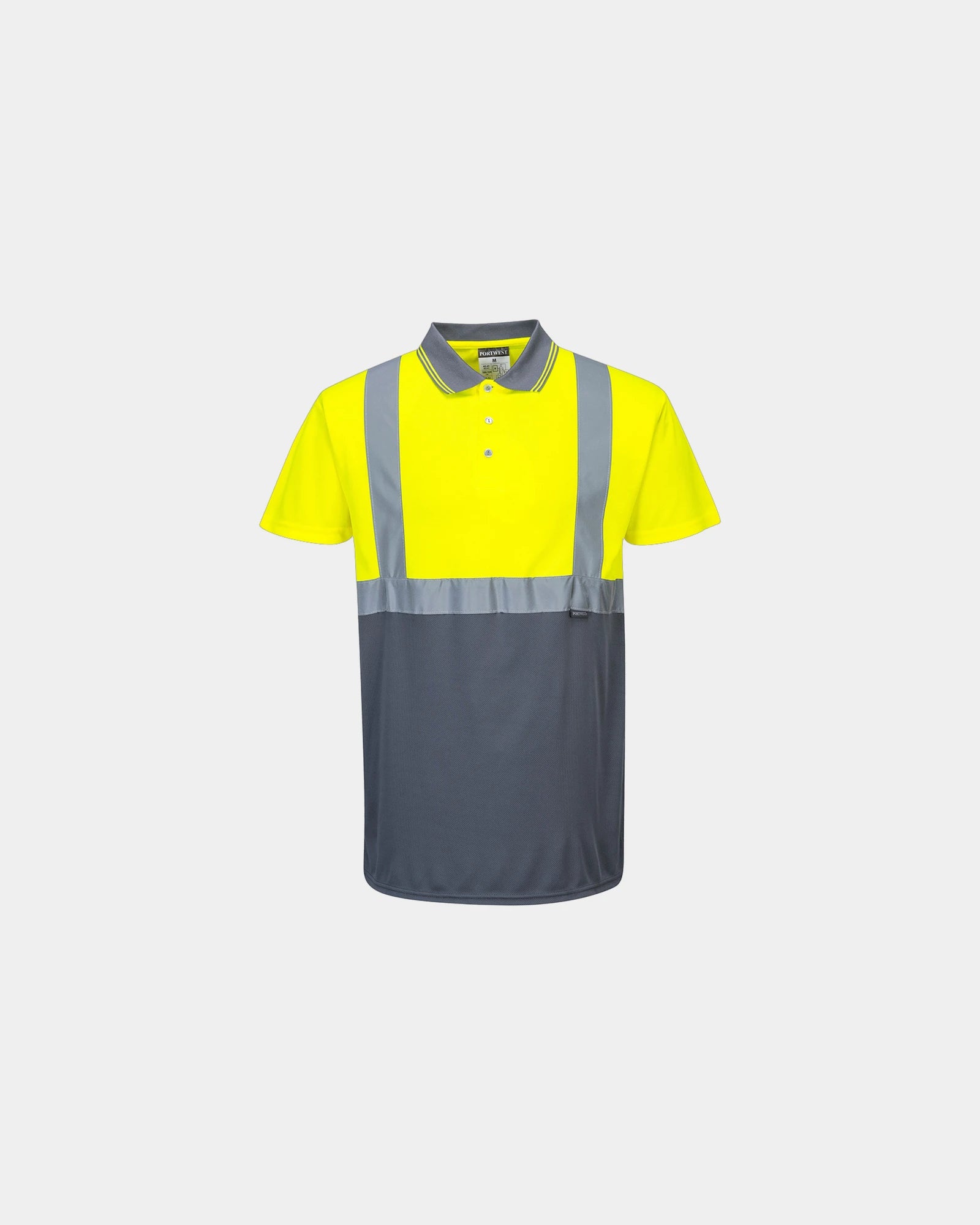 Polo alta visibilità bicolore poliestere da personalizzare - Giallo-Verde