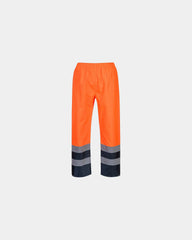 Pantalone alta visibilità impermeabile bicolore da personalizzare - Arancione