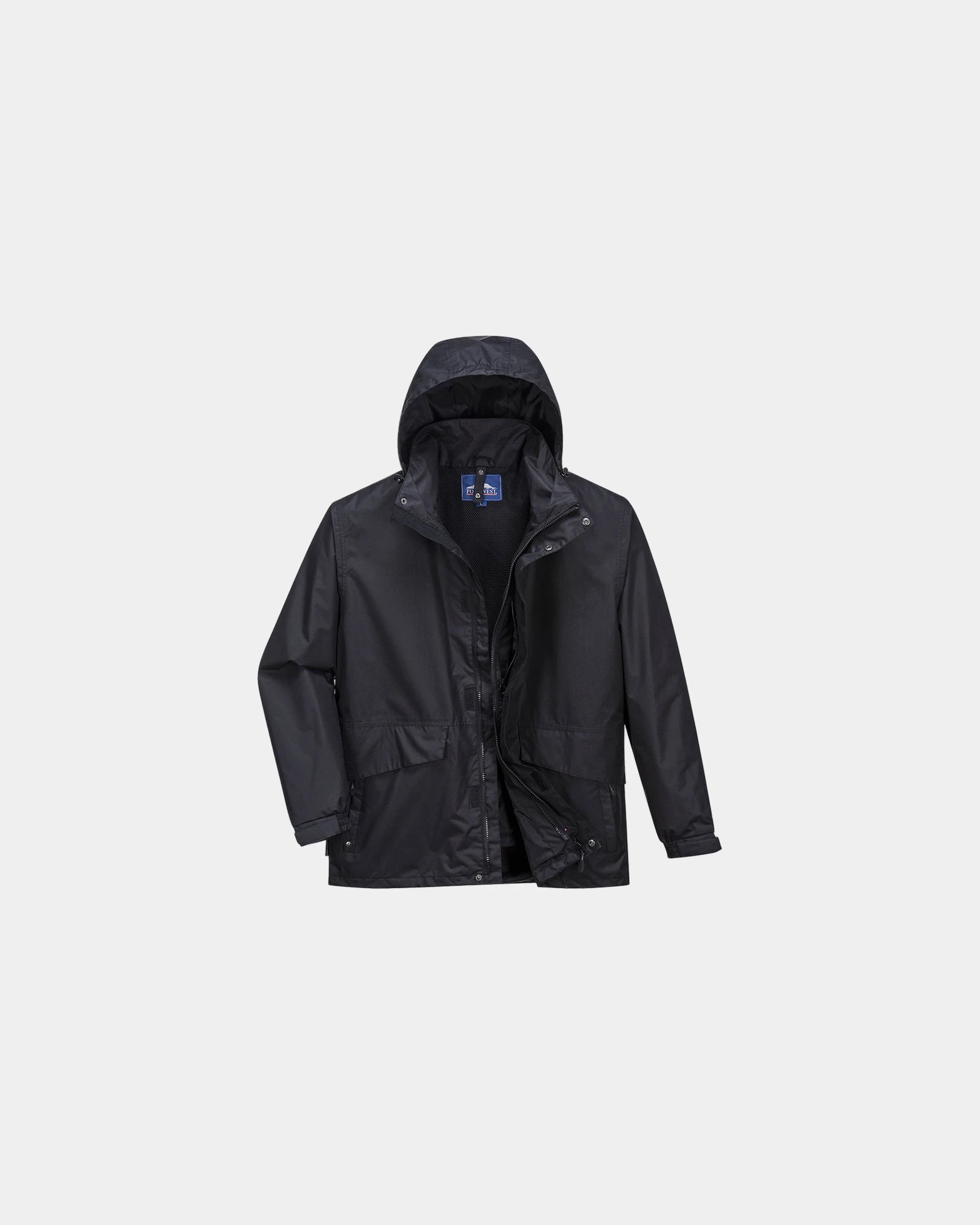 Parka 3 in 1 traspirante Argo da personalizzare - Nero-Blu Cielo