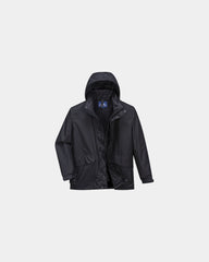 Parka 3 in 1 traspirante Argo da personalizzare - Nero-Blu Cielo
