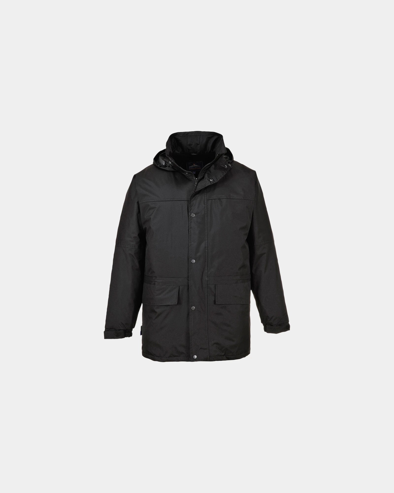 Parka impermeabile polso regolabile da personalizzare - Nero-Blu Cielo