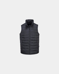 Gilet trapuntato impermeabile Aspen Baffle da personalizzare - Nero-Blu Cielo