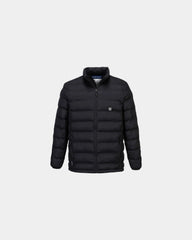 Giacca riscaldata resistente all'acqua da personalizzare - Nero-Blu Cielo