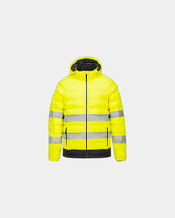 Piumino riscaldato alta visibilità da personalizzare - Giallo-Nero
