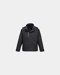 Parka 3 in 1 impermeabile e traspirante da personalizzare - Nero-Blu Cielo
