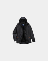 Giacca impermeabile antivento Oxford da personalizzare - Nero-Blu Cielo