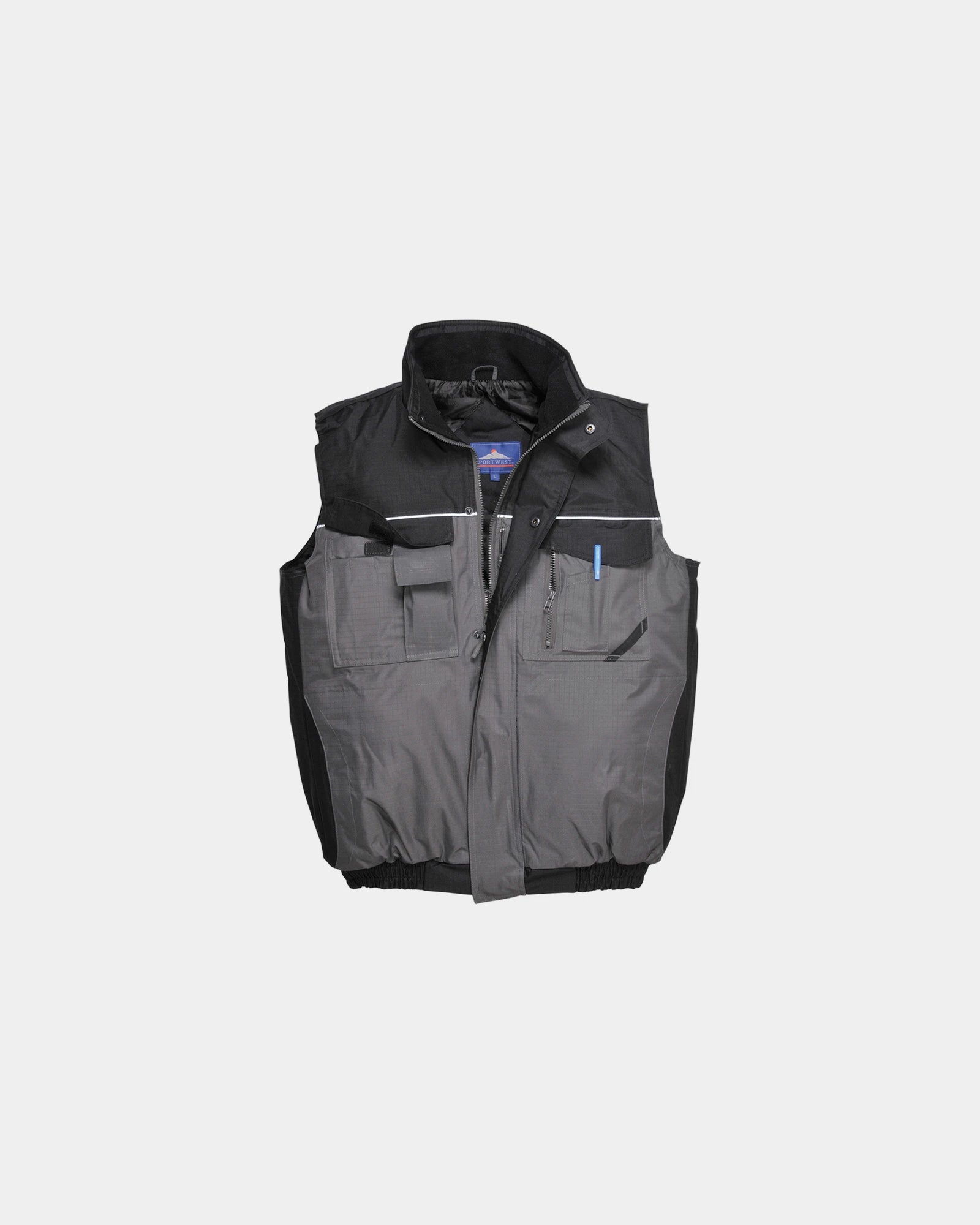 Gilet impermeabile bicolore 250 g/m² da personalizzare - Grigio