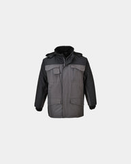 Parka bicolore impermeabile imbottita da personalizzare - Grigio