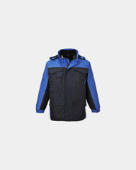 Parka bicolore impermeabile imbottita da personalizzare - Arancione